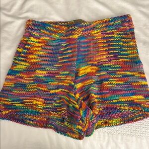 Show Me Your MuMu Colorful Knit High Waist Shorts